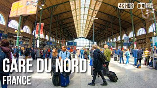 Gare du Nord Paris  Largest Trainstation in Europe  🇫🇷 France 4K HDR Walking Tour [upl. by Eelannej108]