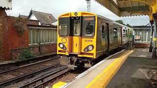 Merseyrail 3rd rail powered Electric Units 507016507018 arrive at Birkdale [upl. by Emmerie]