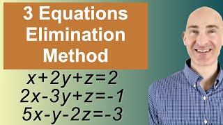 Solving Systems of 3 Equations Elimination [upl. by Hayes]