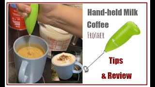 How To Froth Milk for Cappuccinos amp Lattes using handheld Frother wand  Coffee with milk Frother [upl. by Augy]